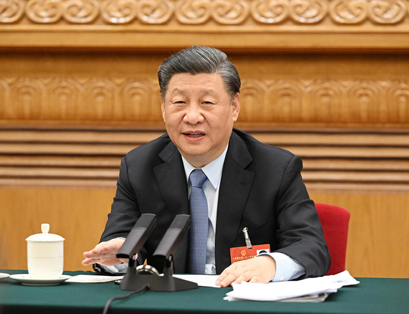 2023年3月5日，習(xí)近平總書記參加他所在的十四屆全國人大一次會議江蘇代表團審議。
