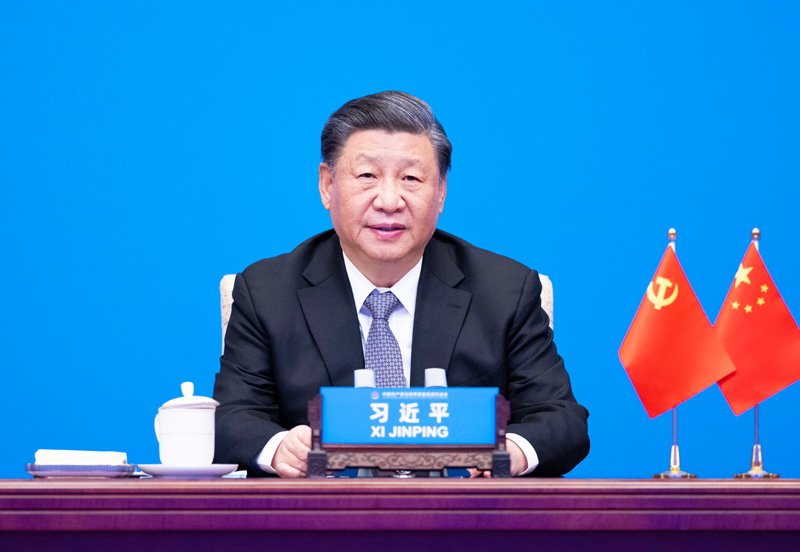 2023年3月15日，習近平主席在北京出席中國共產(chǎn)黨與世界政黨高層對話會，并發(fā)表題為《攜手同行現(xiàn)代化之路》的主旨講話。